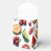 Retro Kleurrijke Vruchten Citrus Kerst Waterverf Bedankdoosjes (Geopend)