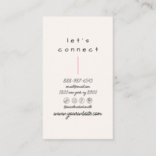 Retro Kleurrijke Wavy Geruite Eigenzinnige Boho Gi Visitekaartje (Achterkant)