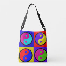 Retro Kleurrijke Yin Yang Pop Kleurblok