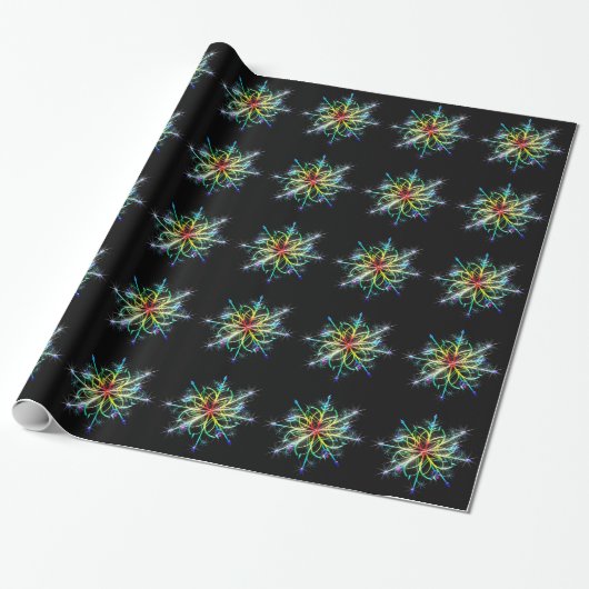 Retro kleurster cadeaupapier (Uitgerold)
