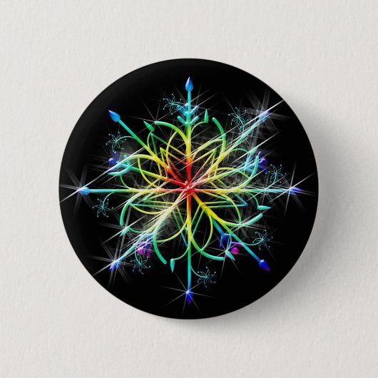 Retro kleurster ronde button 5,7 cm (Voorkant)