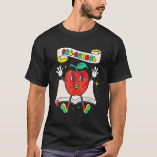 Retro kleuterschool Apple Trendy Student Terug naa T-shirt