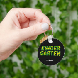 Retro kleuterschool jongens leraar camouflage grap sleutelhanger