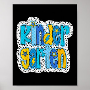 Retro kleuterschool Terug naar school jongens Kind Poster