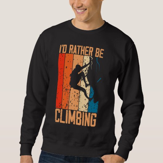 Retro klimmen Boulderen Rock Climber MOU Trui (Voorkant)