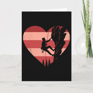 Retro Klimmende Hart Valentijnsdag Klimmer Dames H Kaart