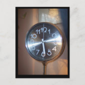 Retro klok briefkaart (Voorkant)