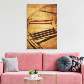 Retro klok canvas afdruk (Insitu (Woonkamer))