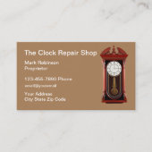 Retro Klok Reparatie Visitekaartjes (Voorkant)