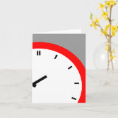 Retro  Klok Tijd Blank Opmerking Kaart (Gele Bloem)