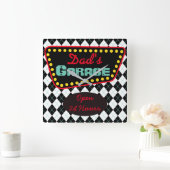 Retro klok voor vader's garage, vaderdag cadeau (Huis)