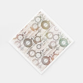 Retro klokken,  zakhorloges pastelkleuren servet (Hoek)