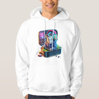 Retro Klontige Sardine Gamer Ultieme Oceaan Vibe Hoodie