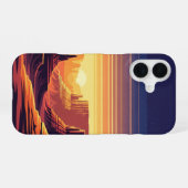 Retro Kloofdalenlagen iPhone 16 Hoesje (Achterkant horizontaal)