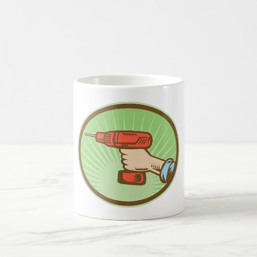 Retro Klusjesman Accuboormachine Koffiemok