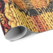 Retro Knit Patchwork - Gezellige Herfst Boho Vinta Cadeaupapier (Rol Hoek)