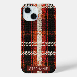 Retro Knit Patchwork - Gezellige Herfst Boho Vinta iPhone 15 Case