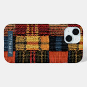 Retro Knit Patchwork - Gezellige Herfst Boho Vinta Case-Mate iPhone Case (Achterkant (horizontaal))