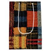 Retro Knit Patchwork - Gezellige Herfst Boho Vinta Medium Cadeauzakje (Achterkant)