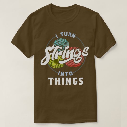  Retro Knitting Ik maak van stralen dingen T-shirt (Design voorkant)