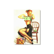  retro Knitting Pin Up Girl