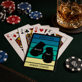 Retro Knock Out Poker Legende Aangepast Pokerkaarten