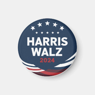 Retro knoopselectie voor Democraten Harris Waltz Magneet