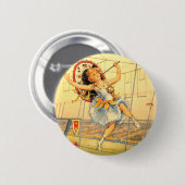 Retro knop Circus Meisje Ronde Button 5,7 Cm (Voorkant /achterkant)