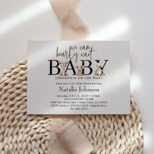 Retro Knuffel Dieren Baby Shower Kaart