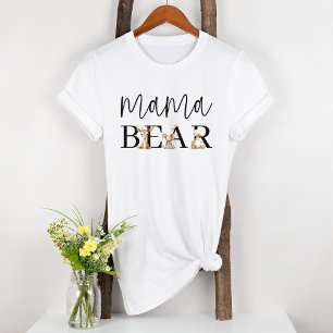 Retro Knuffel Dieren voor Zwangere Mama Beer T-shirt