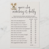 Retro Knuffeldieren Baby Shower Mamma Pappa Spel Flyer (Voorkant)
