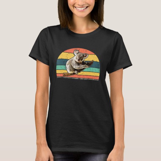 Retro Koala Dierenvriend Zookeeper T-shirt (Voorkant)