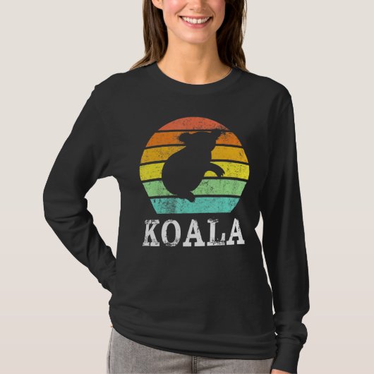 Retro Koala Sunset Silhouette Animal T-shirt (Voorkant)