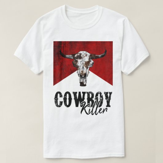Retro Koe Cowboy Killer Western Land Cowg T-shirt (Design voorkant)
