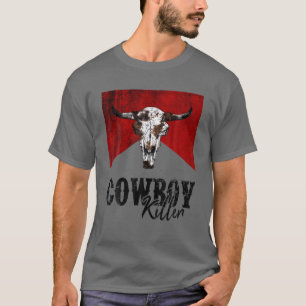 Retro Koe Cowboy Killer Western Land Cowg T-shirt