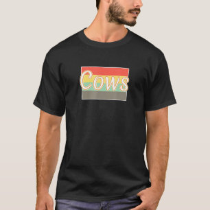Retro Koe Cute Boerderij Dier Voor Boer T-shirt