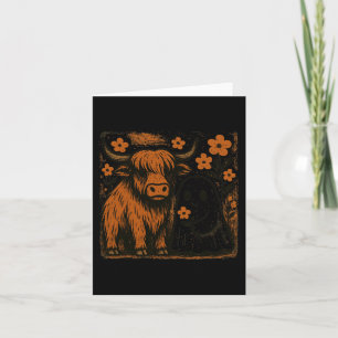 Retro Koe Halloween Ghost Autumn Herfst Floral Out Kaart