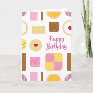 Retro Koekjes & Cakes Gepersonaliseerd Wenskaart Kaart