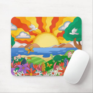 Retro Koel Landschap Muismat