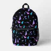 Retro Koele Abstracte Geometrische Patroonnaam Bedrukte Rugzak (Voorkant)