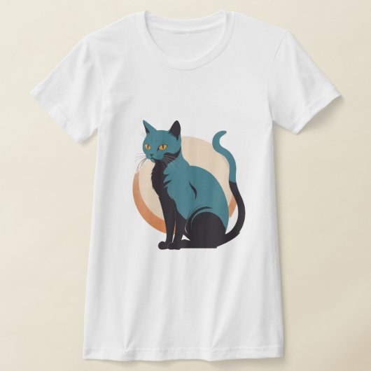 Retro Koele Kat T-shirt (Laagn)