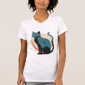 Retro Koele Kat T-shirt (Voorkant)