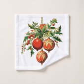 Retro Koele Kerstboom Decoratie Patroon Bad Handdoek (Wasdoekje)