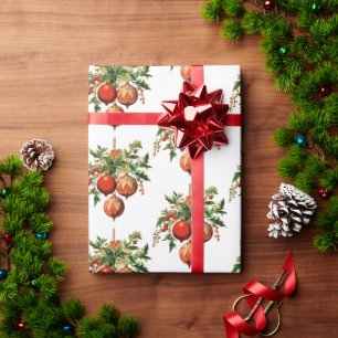 Retro Koele Kerstboom Decoratie Patroon Cadeaupapier