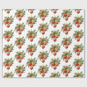 Retro Koele Kerstboom Decoratie Patroon Cadeaupapier (Vlak)