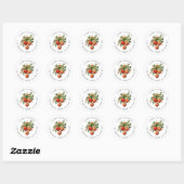 Retro Koele Kerstboom Decoraties Adres Ronde Sticker (Vel)