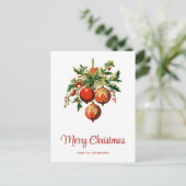 Retro Koele Kerstboom Decoraties Briefkaart (Staand voorkant)