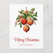 Retro Koele Kerstboom Decoraties Briefkaart (Voorkant)