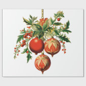 Retro Koele Kerstboom Decoraties Cadeaupapier (Vlak)