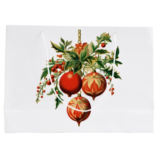 Retro Koele Kerstboom Decoraties Groot Cadeauzakje (Achterkant)